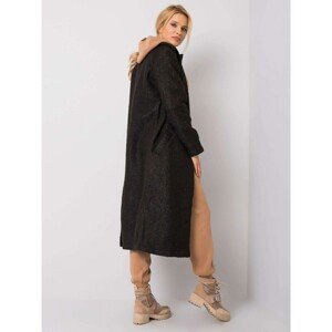 RUE PARIS Black bouclé coat