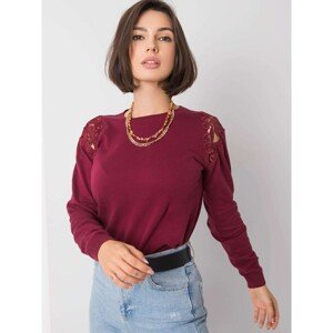 RUE PARIS Ladies´ burgundy sweater
