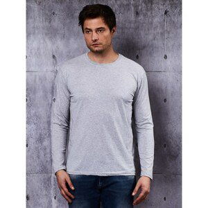 Gray smooth men´s blouse with long sleeves