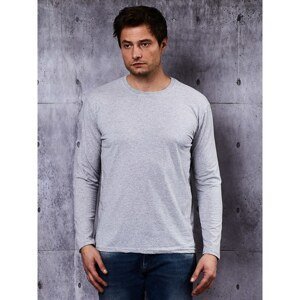 Gray smooth men´s blouse with long sleeves