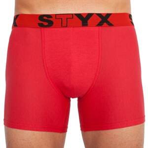 Men&#39;s boxers Styx long sports rubber red (U1064)