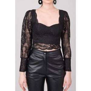 Black short blouse with BSL lace