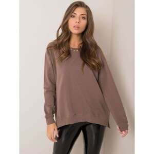 RUE PARIS Brown cotton sweatshirt