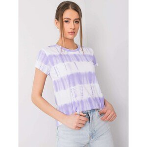 Women's T-shirt purple and white colors
