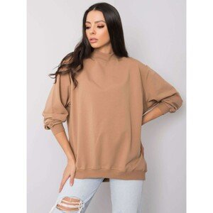 Basic cotton camel sweatshirt