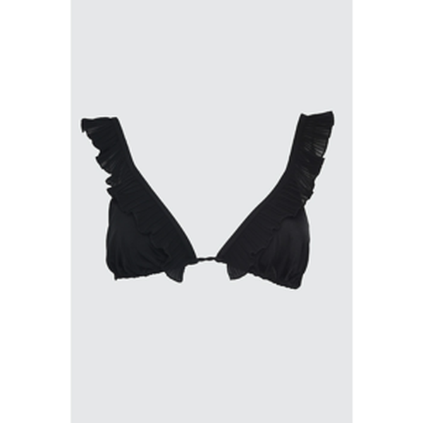 Trendyol Bikini Top with Black Collar Detail