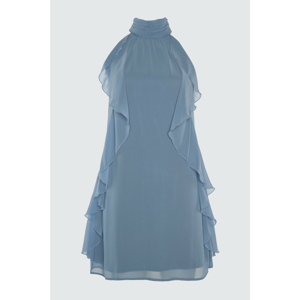 Trendyol Blue Collar Detailed Chiffon Dress