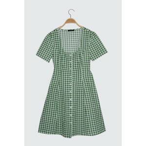 Trendyol Green ButtonEd Square Dress