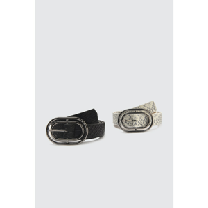 Trendyol Black-Multicolor Leather Looking Belt