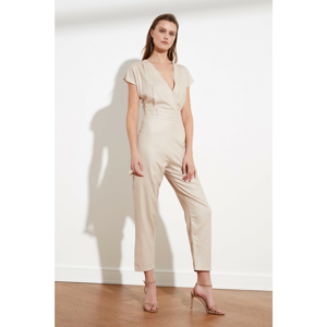 Trendyol Stone Ribbed Overalls