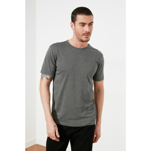 Trendyol Anthracite Men's Basic 100% Cotton Regular Fit Crew Neck T-Shirt
