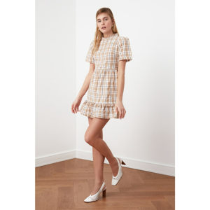 Trendyol Multicolored Plaid Ruffle Dress