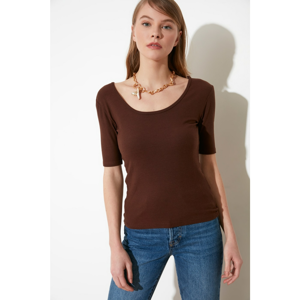 Trendyol Brown Wick Knitted Blouse