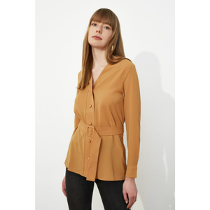 Trendyol Camel Buckle Detailed Blouse