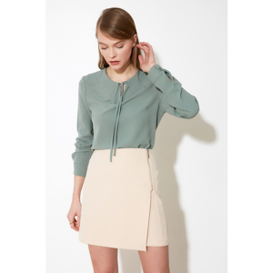 Trendyol Mint Collar Tied Blouse