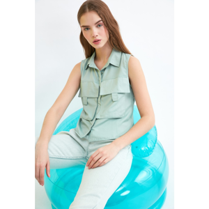 Trendyol Mint Pocket Detail Shirt