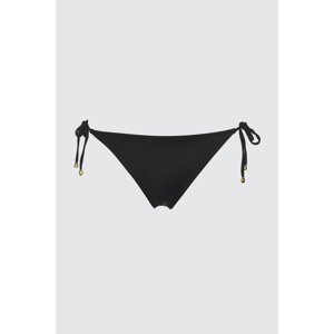 Trendyol Black Tie High Leg Bikini Bottoms