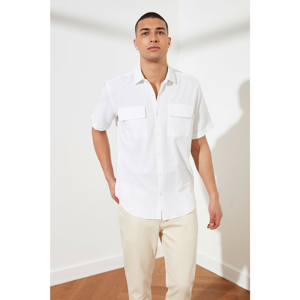 Trendyol White Men's Regular Fit Short Sleeve Shirt