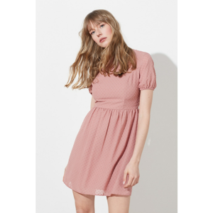 Trendyol Rose Dry Fabric Textured Flywheel Dress