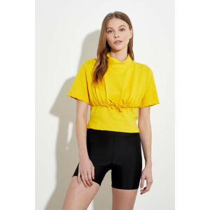 Trendyol Yellow Pucker Detailed Knitted Blouse