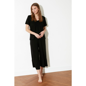 Trendyol Pajama Set - Black - Plain