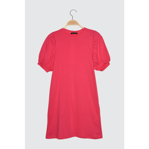 Trendyol Pink Balloon Sleeve Knitted Dress