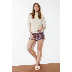 Trendyol Beige Upright Collar Sweatshirt