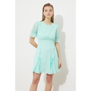 Trendyol Mint Sleeve Detailed Chiffon Dress