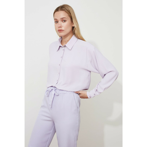 Trendyol Lila Regular Cut Basic Shirt