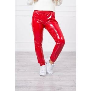 Double-layer trousers with velor red