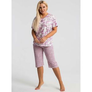 Plus size pajamas with purple patterns