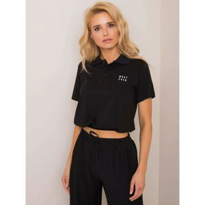 RUE PARIS Black women´s polo shirt