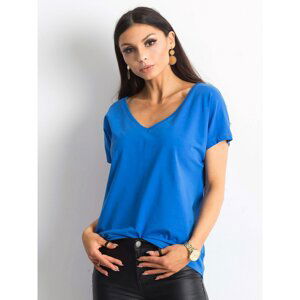 Dark Blue V-Neck T-Shirt by Emory