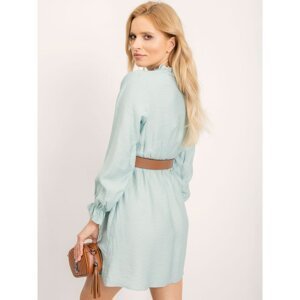 Mint RUE PARIS dress with long sleeves