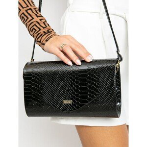 Black clutch bag with an animal pattern