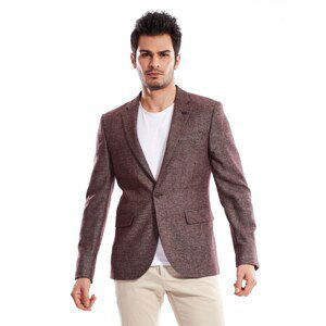 Men´s slim fit maroon jacket in melange