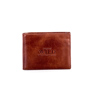 A soft, natural leather wallet for men, light brown