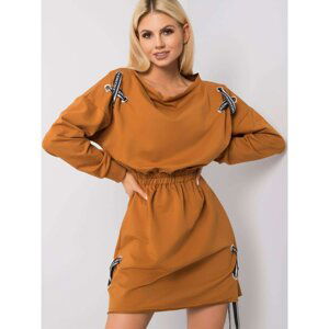 Light brown women´s cotton dress