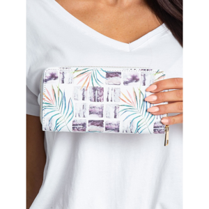 Women´s white wallet with patterns