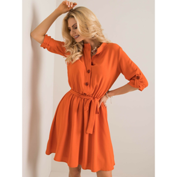 Orange dress with buttons