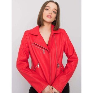 Light red jacket made of ecological leather
