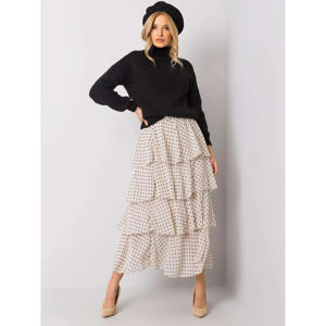 OCH BELLA Beige skirt with polka dots