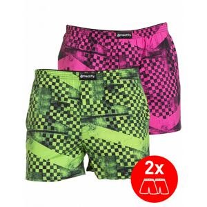 2PACK men&#39;s Meatfly shorts multicolored (Agostino - Checkered)