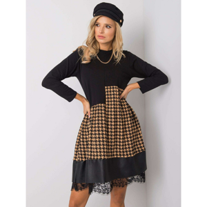 Black and beige dress for women