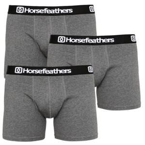 3PACK Men's Boxers Horsefeathers Dynasty heather anthracite
