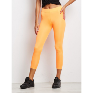 Fluo orange plain fitness leggings