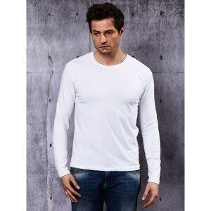 White smooth men´s long-sleeved blouse