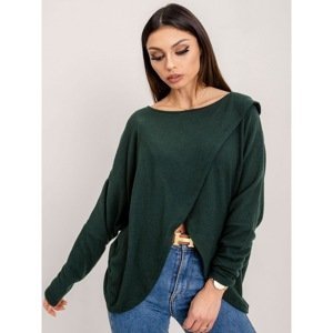 Asymmetrical blouse BSL dark green