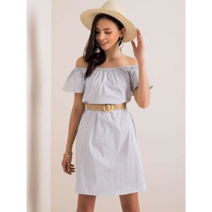 White Spanish dress with stripes