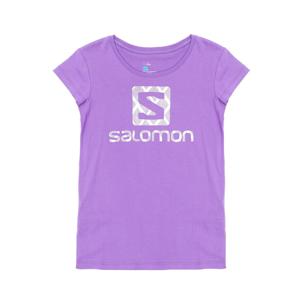 Purple t-shirt for a girl with the SALOMON print